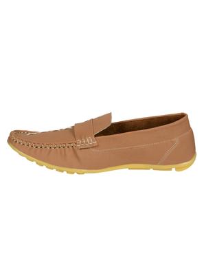 shoes kingdom beige leatherette slip on loafers - 16513489 - Standard Image - 2