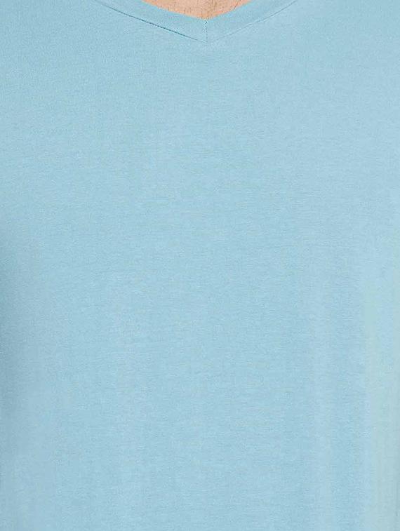 blue solid t-shirt - 16514716 - Zoom Image - 5
