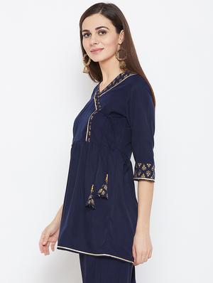 solid angrakha kurti - 16514764 - Standard Image - 2