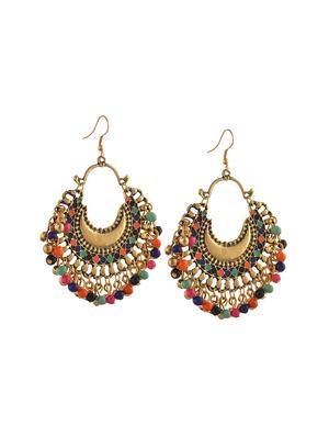 gold brass chandballi earring - 16514810 - Standard Image - 2