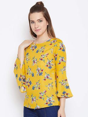 bell sleeved flora top - 16514893 - Standard Image - 2