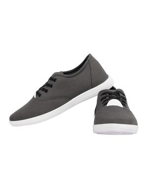 grey canvas lace up sneakers - 16514979 - Standard Image - 2