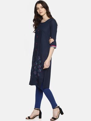 embroidered straight kurta - 16515017 - Standard Image - 2