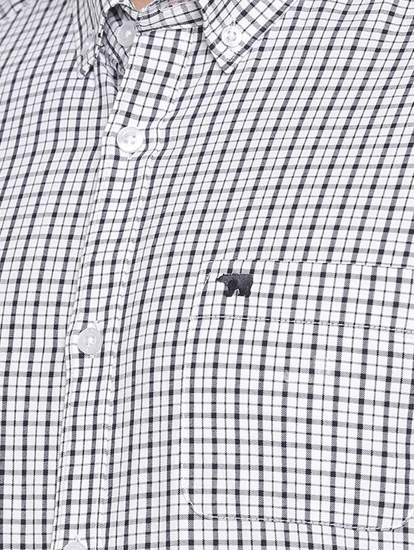 white checkered formal shirt - 16515053 - Zoom Image - 5