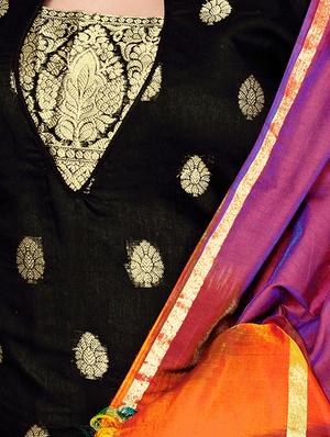 embroidered unstitched suit - 16515570 - Standard Image - 2