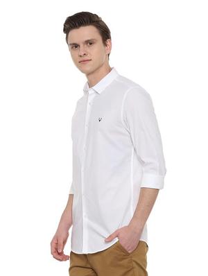 white solid casual shirt - 16516004 - Standard Image - 2