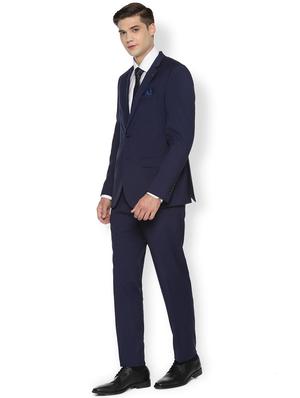 blue single breasted checkered suit - 16516111 - Standard Image - 2