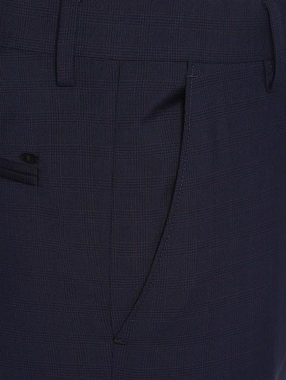 blue single breasted checkered suit - 16516111 - Zoom Image - 5