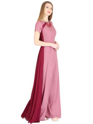 floral lace paneled flared gown - 16516370 - Standard Image - 2