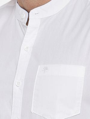 white solid casual shirt - 16516630 - Standard Image - 5