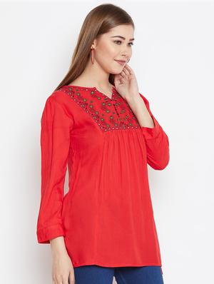 embroidered detail long sleeved top - 16517544 - Standard Image - 2