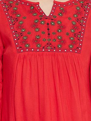 embroidered detail long sleeved top - 16517544 - Standard Image - 5