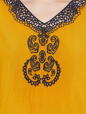 embroidered detail solid tunic - 16517552 - Standard Image - 5