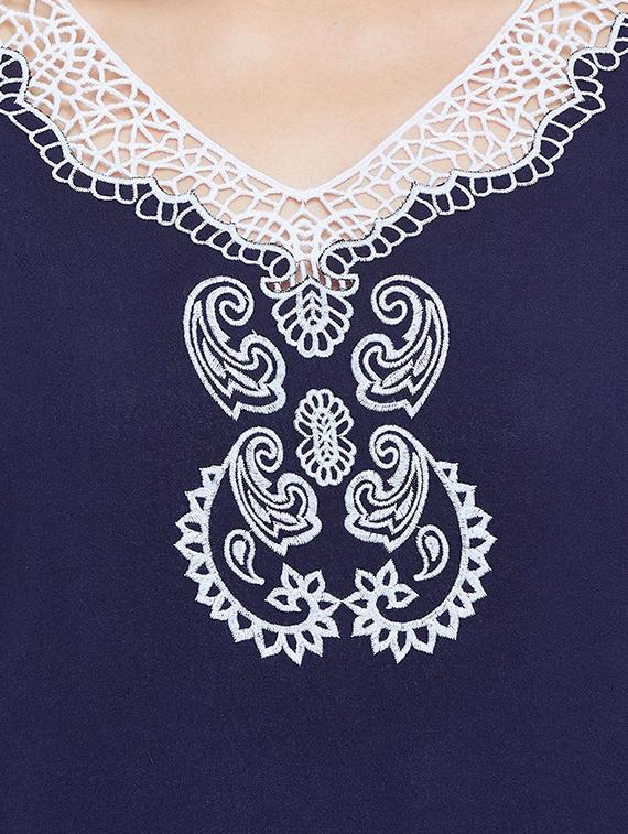 embroidered detail solid tunic - 16517553 - Zoom Image - 5