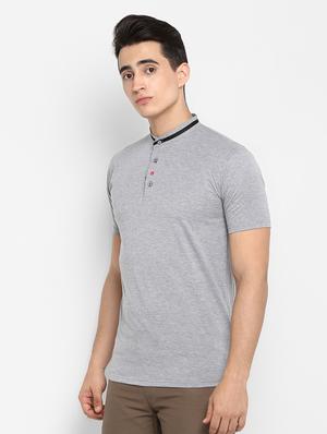 grey solid t-shirt - 16517951 - Standard Image - 2
