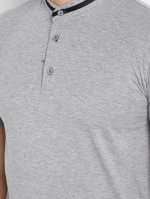 grey solid t-shirt - 16517951 - Standard Image - 5