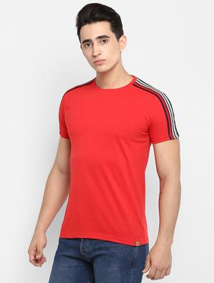 red side taped t-shirt - 16517954 - Standard Image - 2
