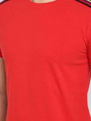red side taped t-shirt - 16517954 - Standard Image - 5
