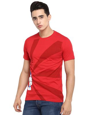 red printed t-shirt - 16517955 - Standard Image - 2