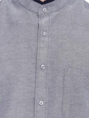 blue solid casual shirt - 16518029 - Standard Image - 5