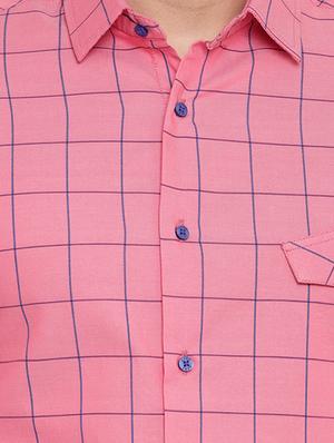 pink checkered casual shirt - 16518031 - Standard Image - 5