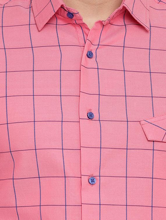 pink checkered casual shirt - 16518031 - Zoom Image - 5