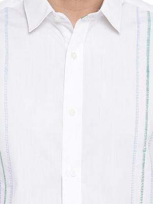 white striped casual shirt - 16518040 - Standard Image - 5
