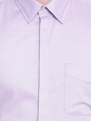 purple printed formal shirt - 16518045 - Standard Image - 5