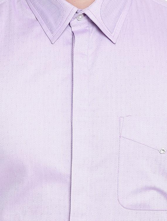 purple printed formal shirt - 16518045 - Zoom Image - 5