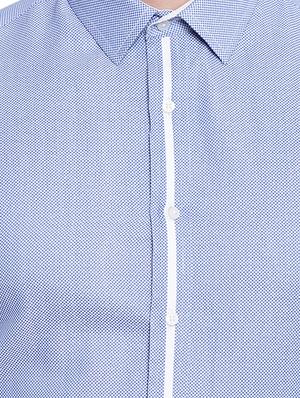 light blue printed formal shirt - 16518182 - Standard Image - 5