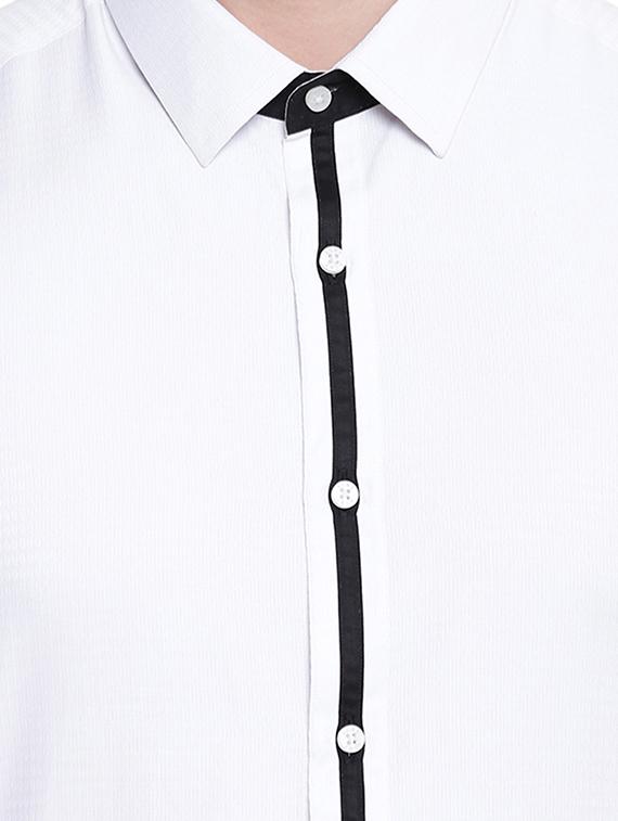 white solid formal shirt - 16518191 - Zoom Image - 5