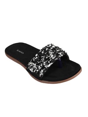 black slip on sandals - 16518639 - Standard Image - 2