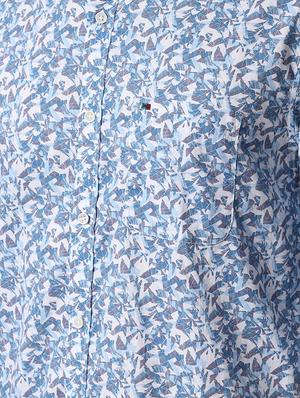 blue printed casual shirt - 16518875 - Standard Image - 5