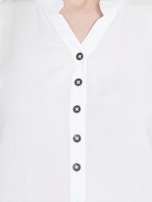 Solid a-line kurti - 16519190 - Standard Image - 5