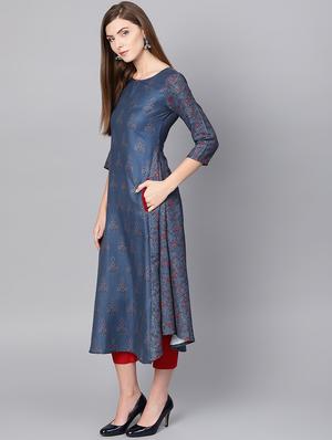 floral printed kurta pant set - 16519542 - Standard Image - 2