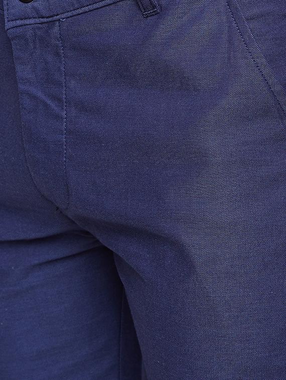 blue solid flat front formal trouser - 16519573 - Zoom Image - 5