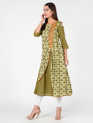 printed layered kurta - 16520016 - Standard Image - 2