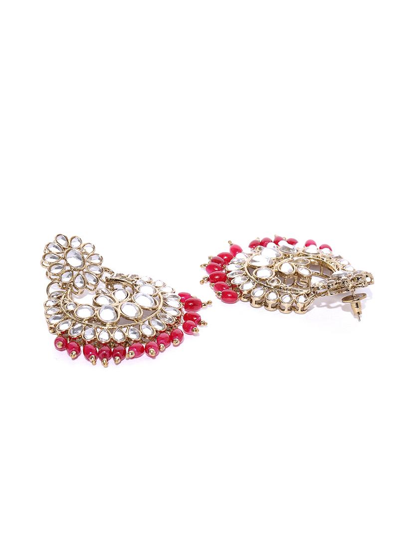 red brass chandellier earring - 16520193 - Zoom Image - 2