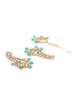 green brass maang teeka - 16520200 - Standard Image - 2