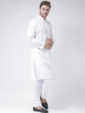 white linen kurta pyjama set - 16520707 - Standard Image - 2