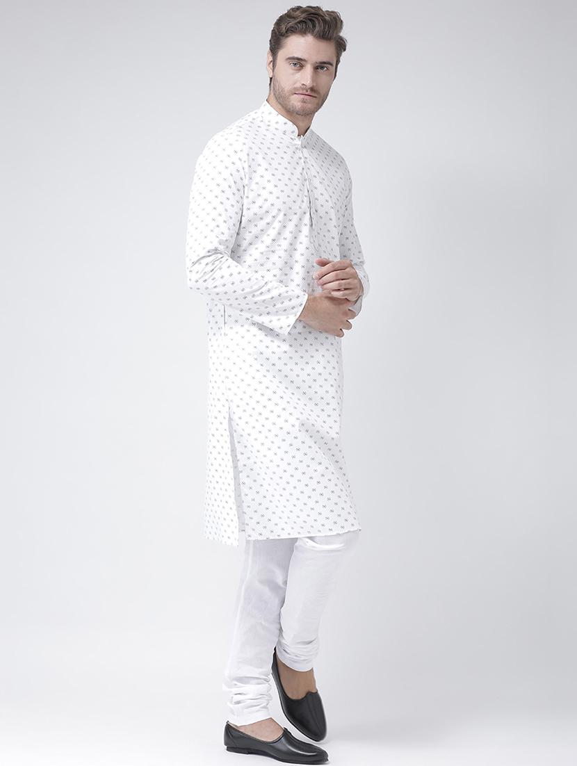 white linen kurta pyjama set - 16520707 - Zoom Image - 2