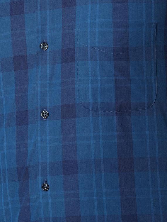 blue checkered formal shirt - 16520884 - Zoom Image - 5