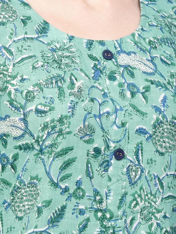 bell sleeves a-line kurta - 16521417 - Zoom Image - 5