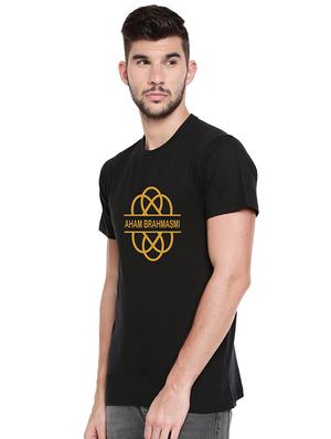 black chest print t-shirt - 16523550 - Standard Image - 2