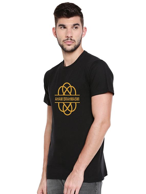 black chest print t-shirt - 16523550 - Zoom Image - 2