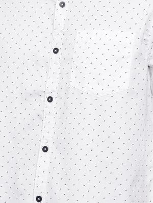 white printed casual shirt - 16523931 - Standard Image - 5