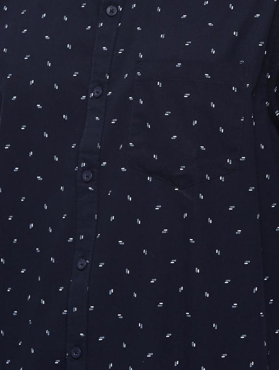 dark blue printed casual shirt - 16523958 - Zoom Image - 5