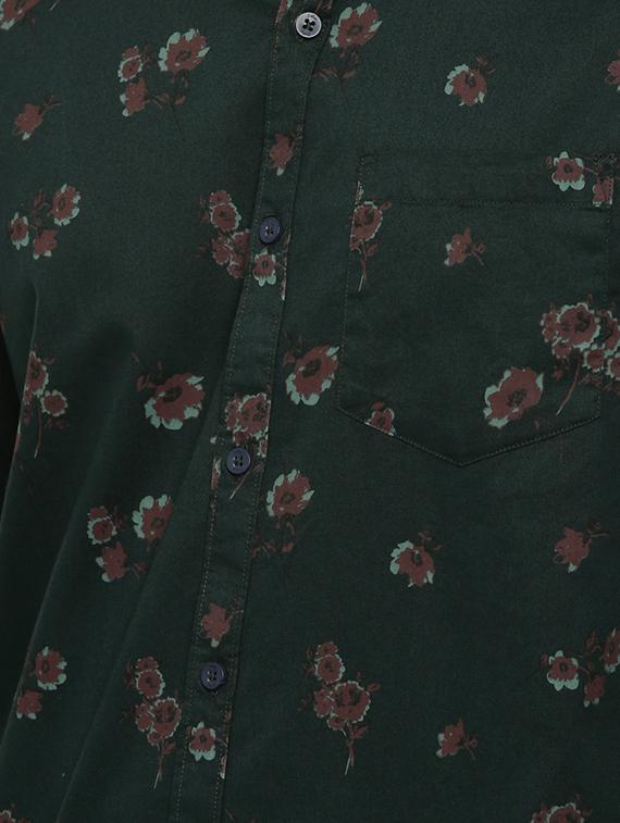 green printed casual shirt - 16523960 - Zoom Image - 5