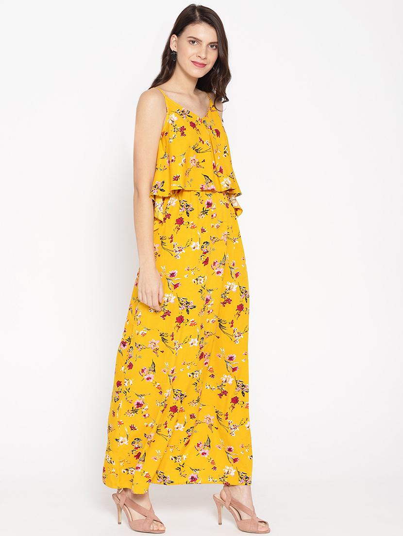 ruffle detail floral maxi dress - 16524154 - Zoom Image - 2