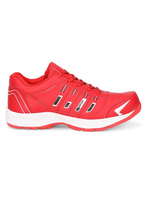 koxko red leatherette lace up sport shoes - 16524387 - Zoom Image - 2